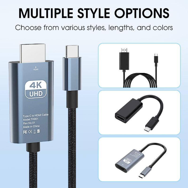 ✨🔥4K HD Type-C to HDMI Display Adapter
