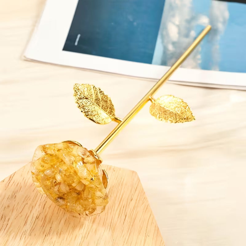 Artificial Crystal Rose Scepter Ornament