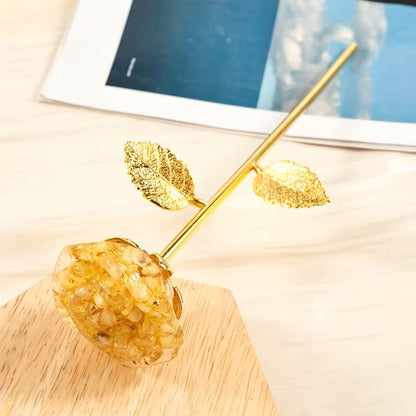 Artificial Crystal Rose Scepter Ornament