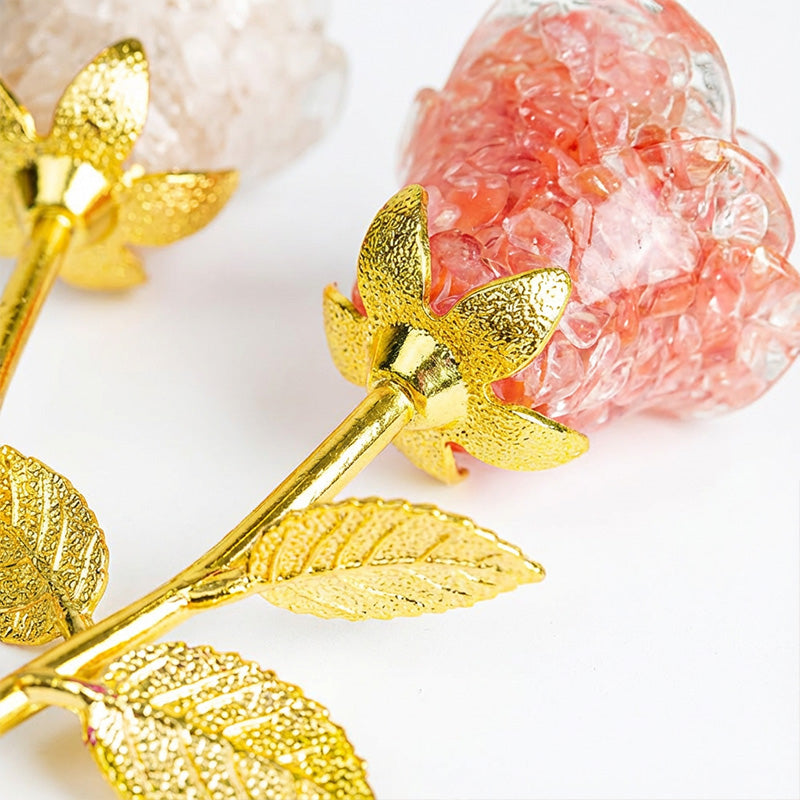 Artificial Crystal Rose Scepter Ornament