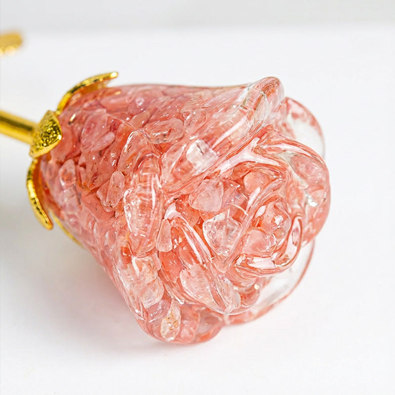 Artificial Crystal Rose Scepter Ornament