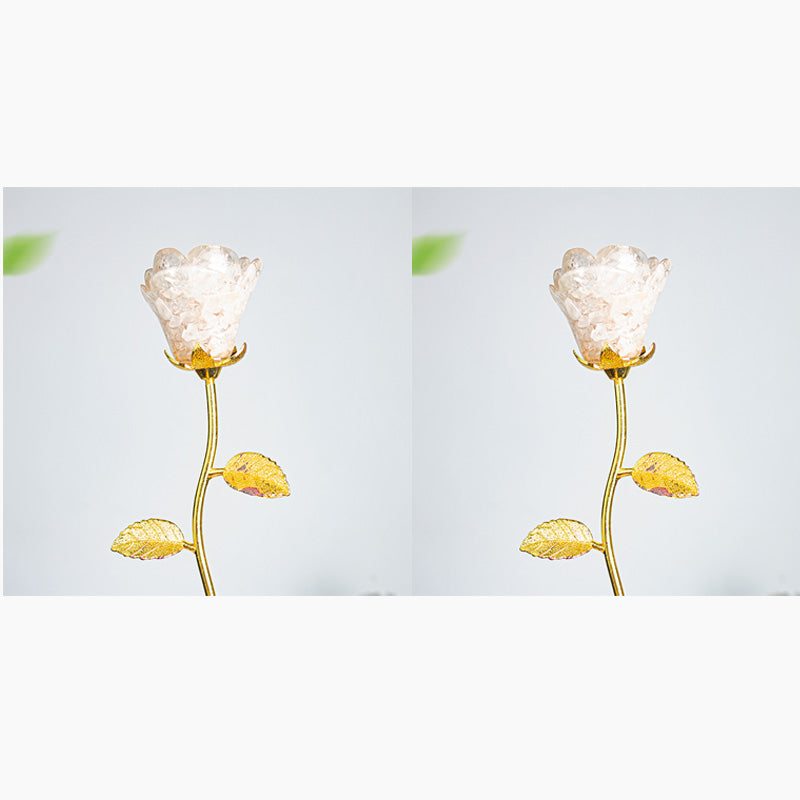 Artificial Crystal Rose Scepter Ornament