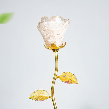 Artificial Crystal Rose Scepter Ornament