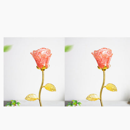 Artificial Crystal Rose Scepter Ornament