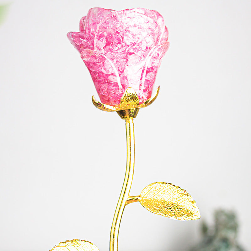 Artificial Crystal Rose Scepter Ornament