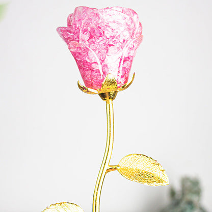 Artificial Crystal Rose Scepter Ornament