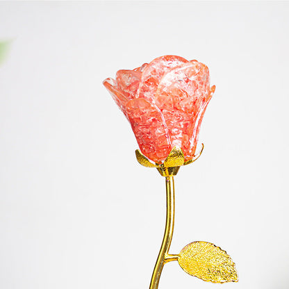 Artificial Crystal Rose Scepter Ornament