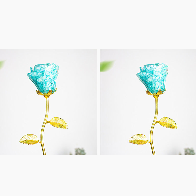 Artificial Crystal Rose Scepter Ornament