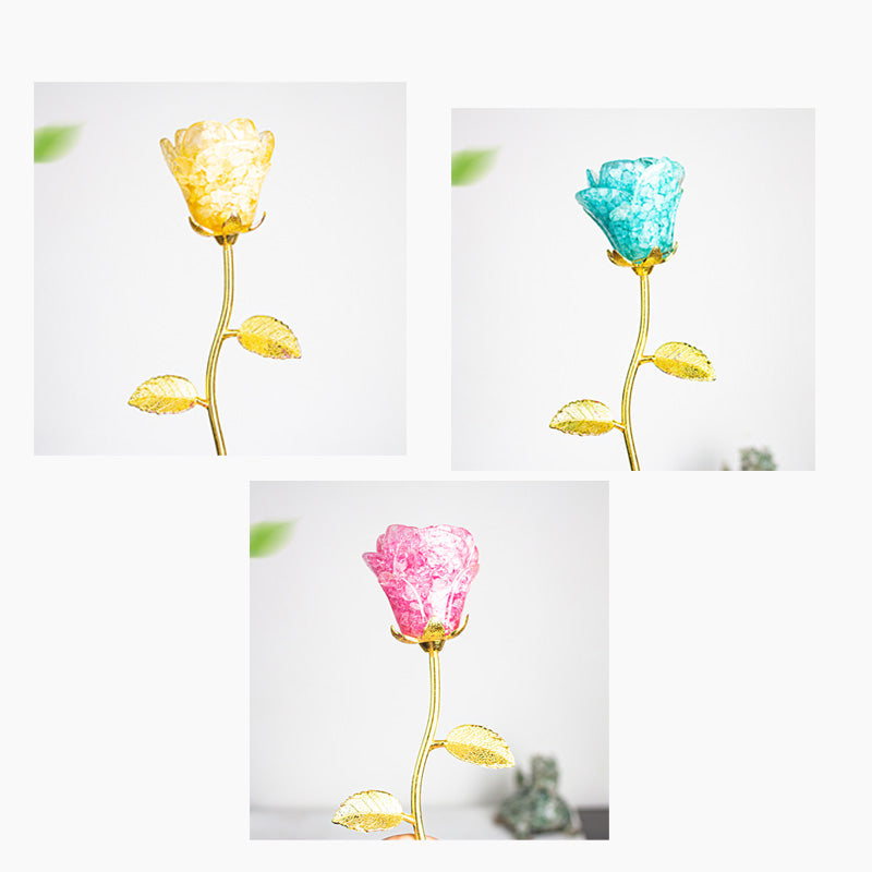 Artificial Crystal Rose Scepter Ornament