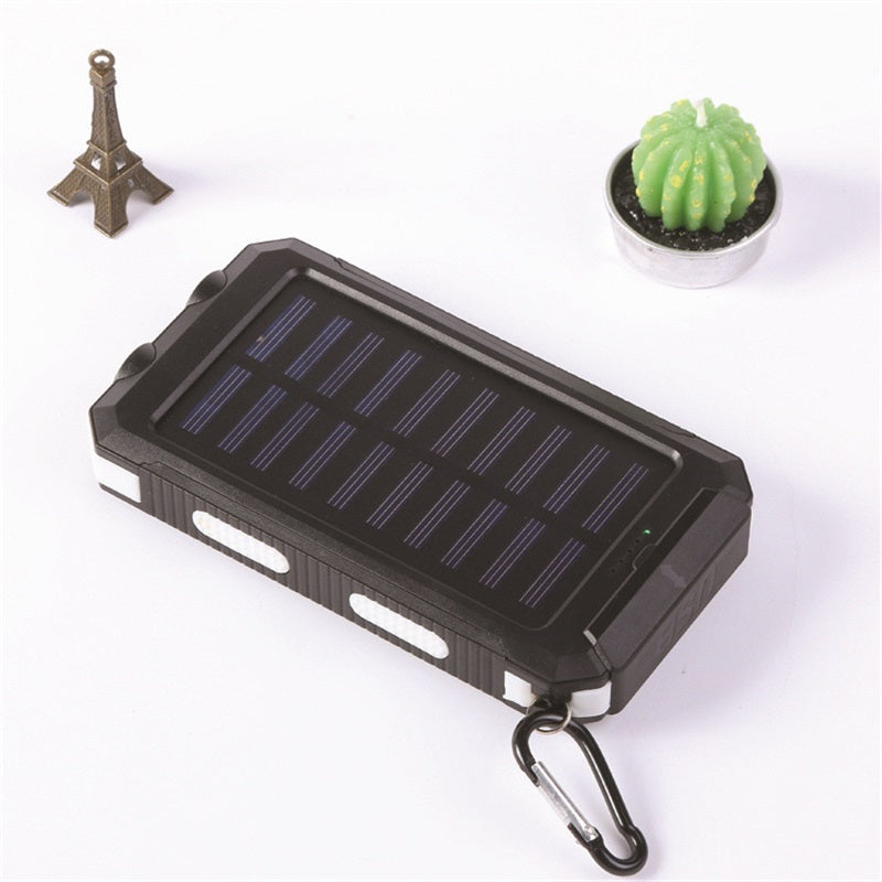 🔥10000mAh Portable Solar Power Bank, Solar Powered Charger with Dual LED Flashlights, Power Bank for Travel, Camping