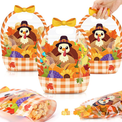 Halloween Transparent Sealed Favor Bags with Handles