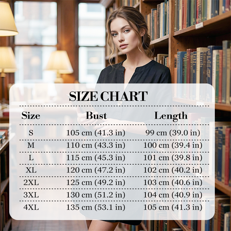 Women's Casual V-Neck Linen Shirt Dress