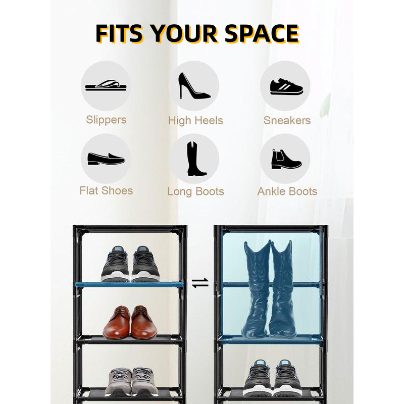 👠🚪 Vertical Shoe Rack for Entryway – Space-Saving, Sturdy Metal Frame & Easy Assembly 👟
