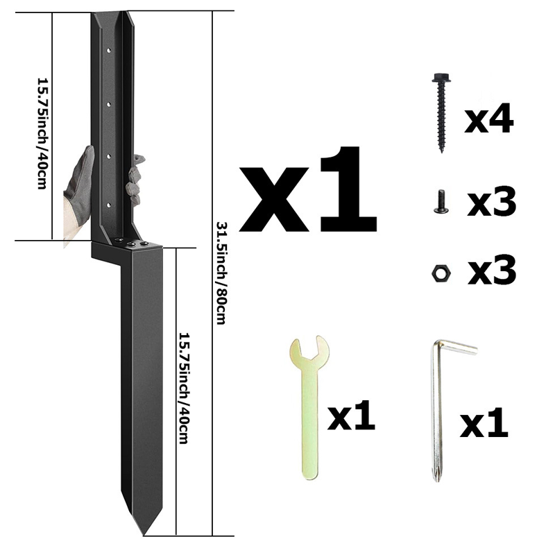 🛠️ Heavy-Duty Fence Post Repair Kit – No Digging & H-Shaped Reinforcement 🚧