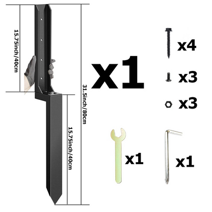 🛠️ Heavy-Duty Fence Post Repair Kit – No Digging & H-Shaped Reinforcement 🚧