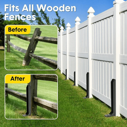 🛠️ Heavy-Duty Fence Post Repair Kit – No Digging & H-Shaped Reinforcement 🚧