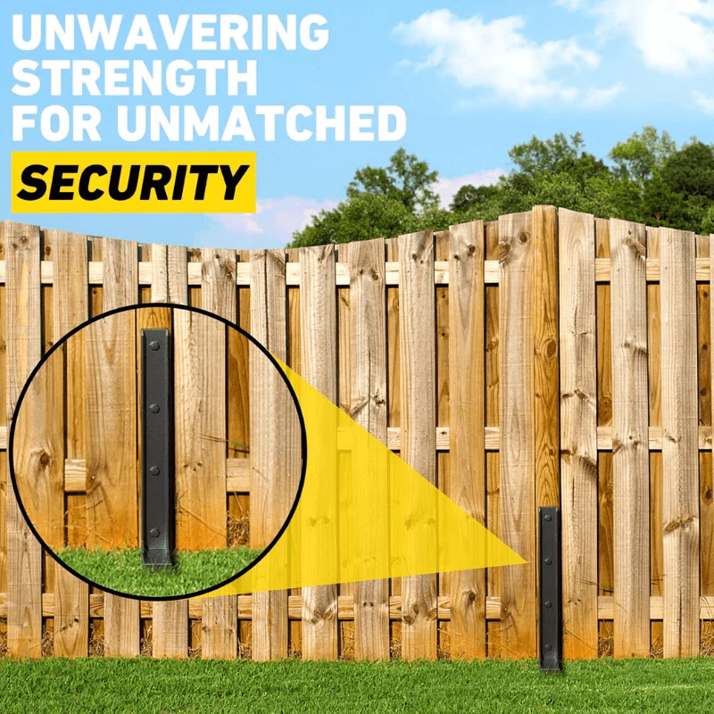 🛠️ Heavy-Duty Fence Post Repair Kit – No Digging & H-Shaped Reinforcement 🚧