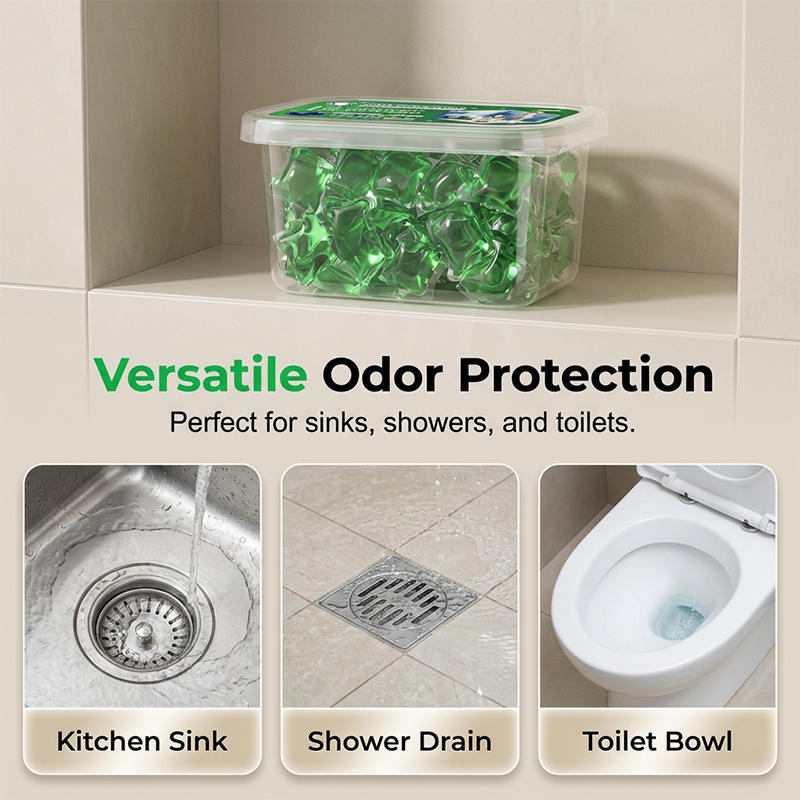 🏠💧 Drain Deodorizer Pods – Bio‑enzyme formula neutralizes smells at the source. Instant fresh scent, no harsh chemicals. Say goodbye to embarrassing odours. 🚰✅
