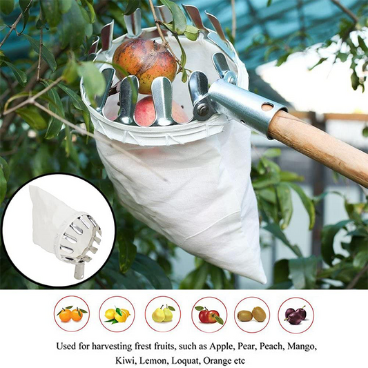 Fruit Picker Head Basket – Durable Design, Easy Attach & Perfect for Reaching High Branches Without a Ladder 🌳