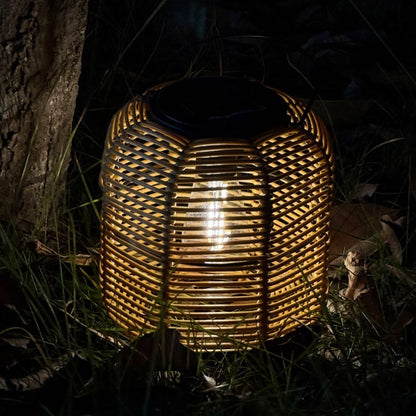Solar Powered Rattan Lantern Light🏮