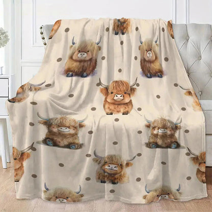 🔥 Ultra‑Soft Printed Flannel Throw Blanket