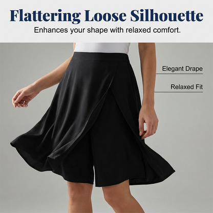 🔥Women's Casual Elastic Waist Wrap Skort