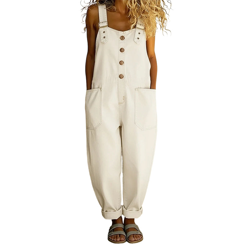 🔥Women's Casual Baggy Denim Overalls with Pockets