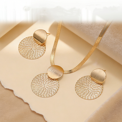 ✨ Modern Geometric Jewelry Set – Gold-Plated, Lightweight, Chic 🔶