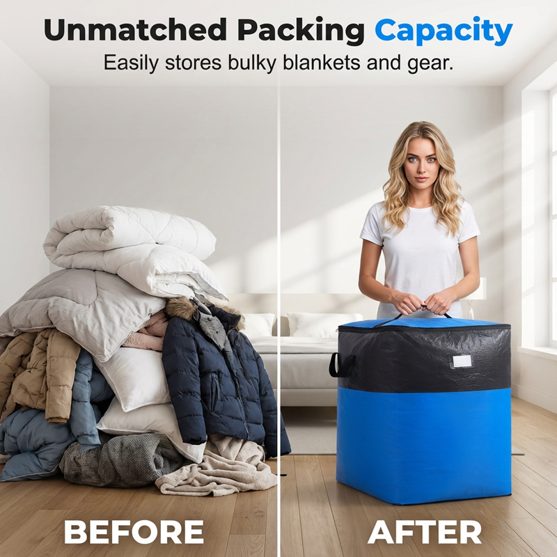 📦 Collapsible Storage and Moving Bag🏆Heavy-Duty • Extra-Large • Reusable ✅️