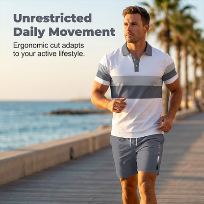 Men's Two-Piece Shirt and Shorts Set