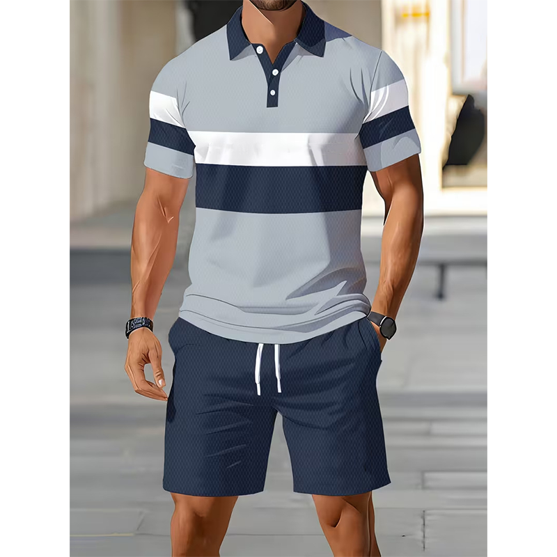 Men's Two-Piece Shirt and Shorts Set