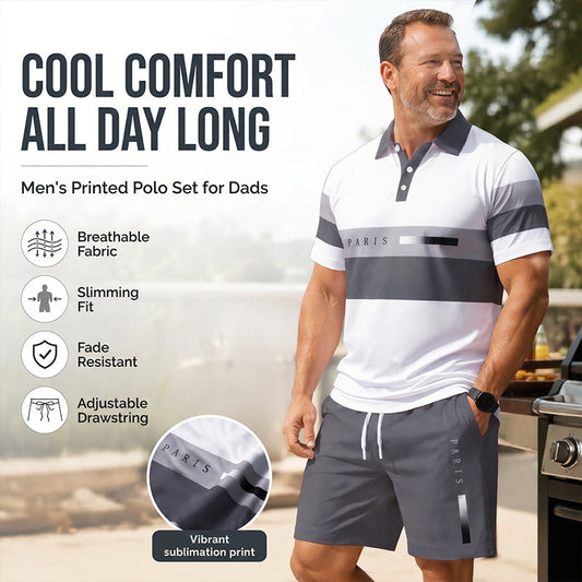 Men's Two-Piece Shirt and Shorts Set
