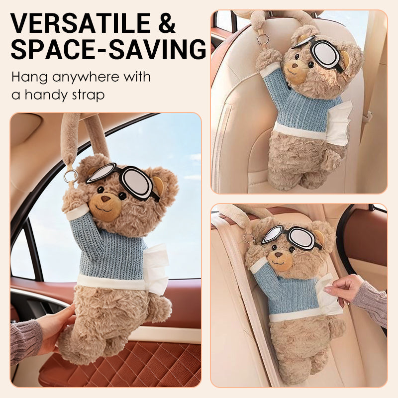 ✨Adorable Bear Plush Car Tissue Holder