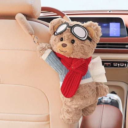 ✨Adorable Bear Plush Car Tissue Holder