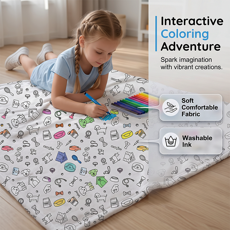 🎨✨Creative Cozy Coloring Blanket Kit – DIY Art & Relaxation Activity