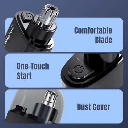 ⚡ Rechargeable Electric Nose Hair Trimmer, Portable Safe Round Head Mens Grooming Tool