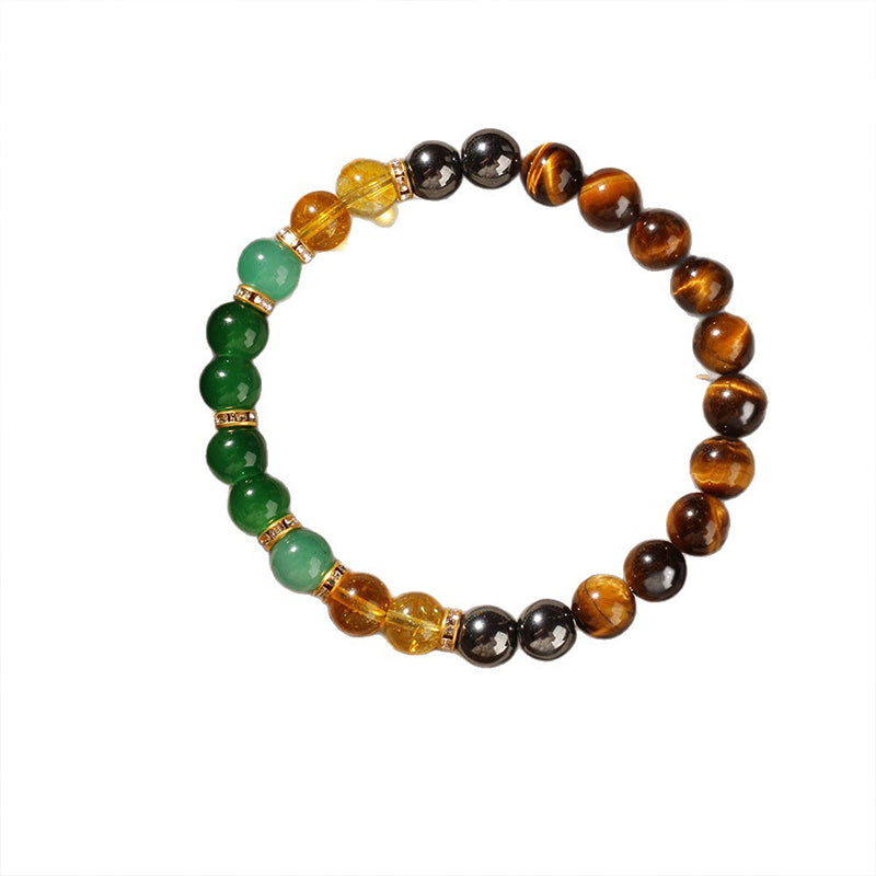 Multicolor Crystal Stone Stretch Beaded Bracelet