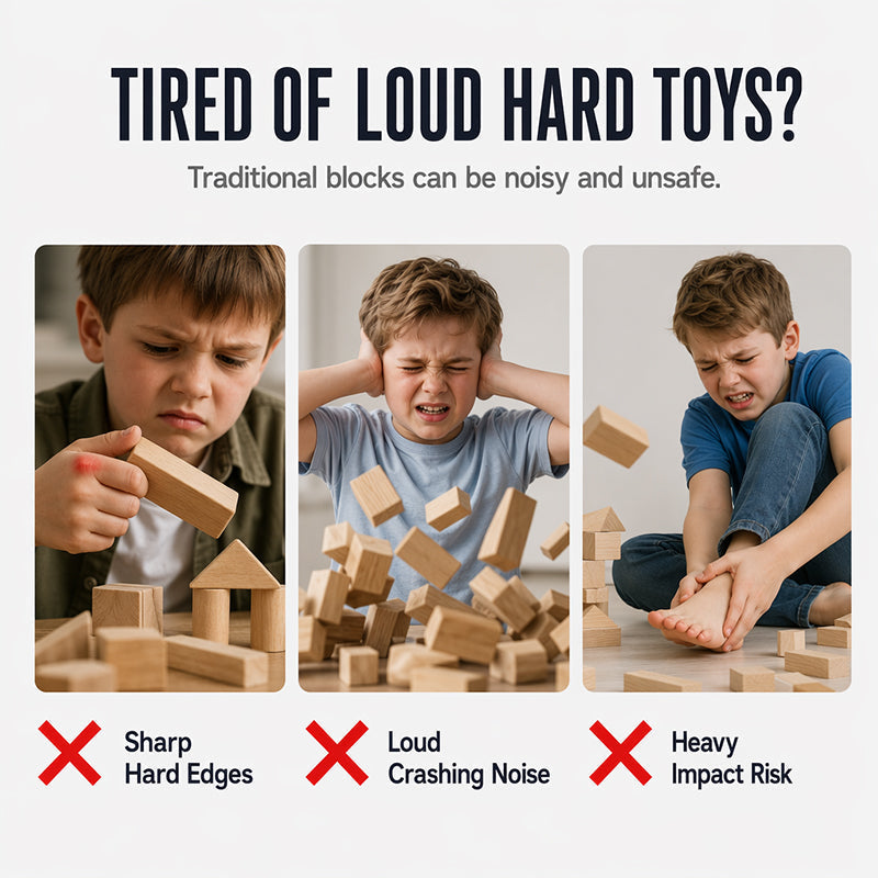 Kids' Soft EVA Foam Building Blocks Set – Lightweight, Safe & Perfect for Creative Play 🧱✨