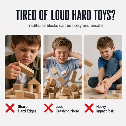 Kids' Soft EVA Foam Building Blocks Set – Lightweight, Safe & Perfect for Creative Play 🧱✨