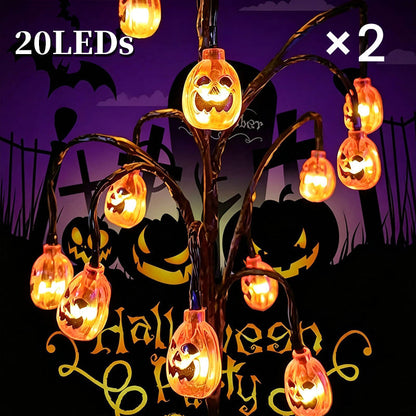 🎃🦇 43% OFF!👻Waterproof Halloween Pumpkin Solar Branch Lights