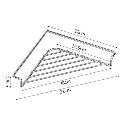 🧽 No More Slimy Sponges – Stainless Steel Corner Rack with Fast-Drain Tray. Keeps Counters Dry. UK Stock