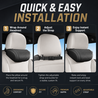 🚗💺Premium Car Seat Headrest & Lumbar Support Cushion