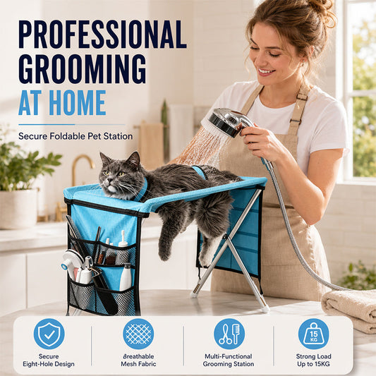 🐕2-in-1 Foldable Pet Grooming Bed