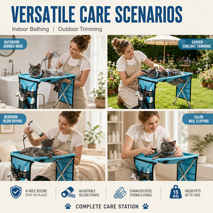 🐕2-in-1 Foldable Pet Grooming Bed