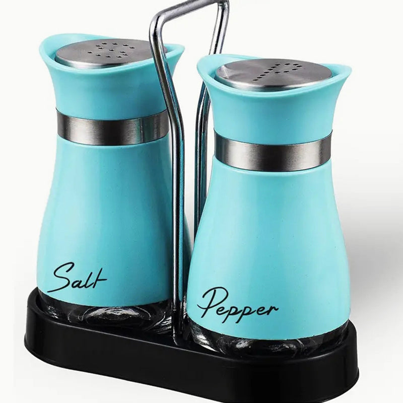 🐧Penguin Design Salt and Pepper Shaker Set, Transparent Glass Bottom Seasoning Dispenser, Large‑Mouth Refillable Spice Container for Kitchen Countertop