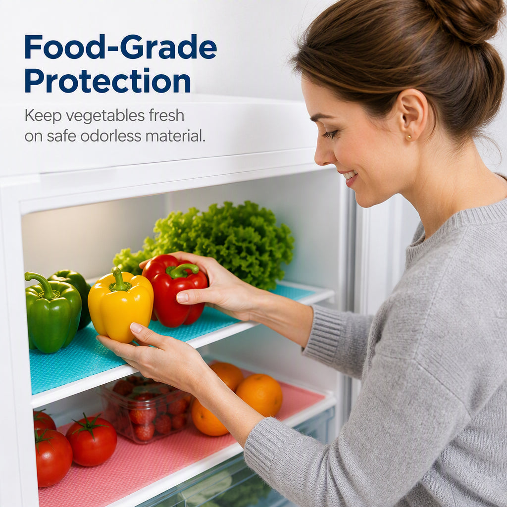 🧊 Waterproof Fridge Shelf Liners – Non-slip, easy-clean & food-safe – Keeps fridge shelves fresh & organized ✨