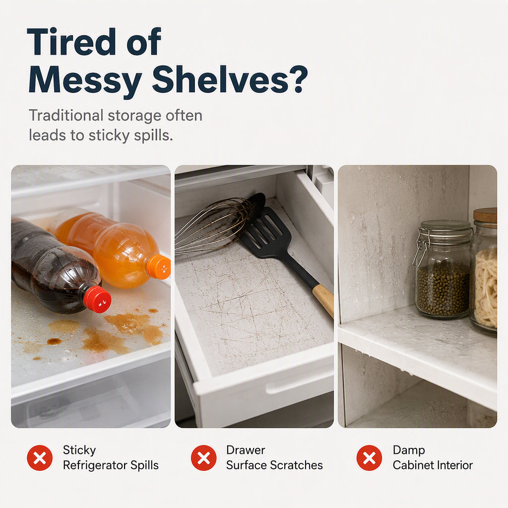 🧊 Waterproof Fridge Shelf Liners – Non-slip, easy-clean & food-safe – Keeps fridge shelves fresh & organized ✨