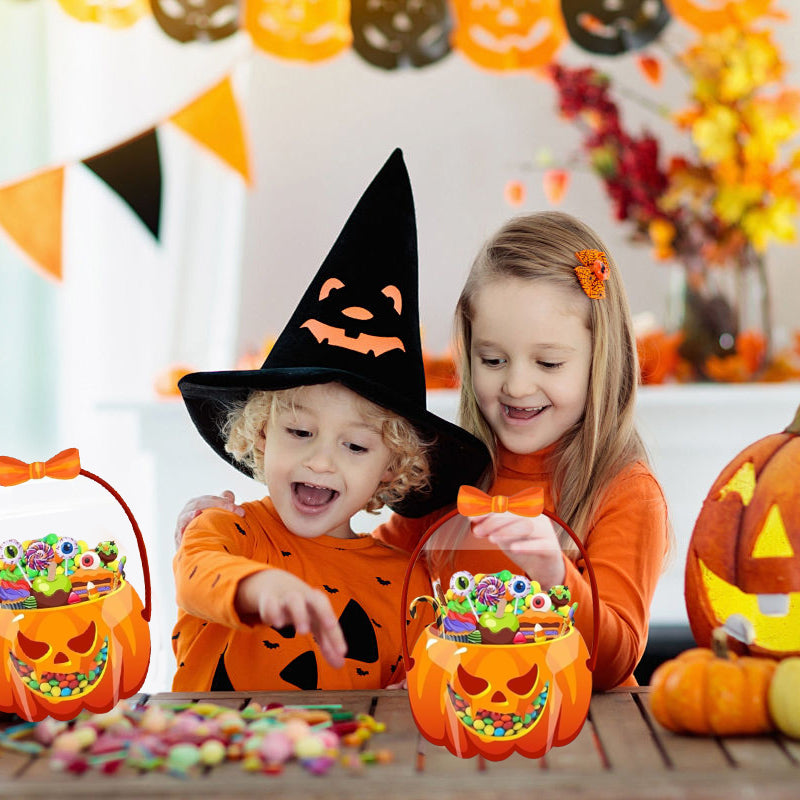 👻Halloween Bestsellers-Halloween Transparent Pumpkin Favor Bags