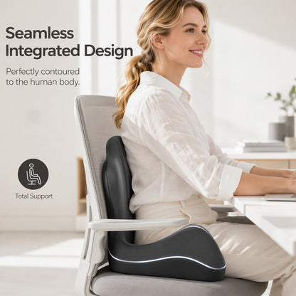 Ergonomic Memory Foam Seat Cushion with Back Support