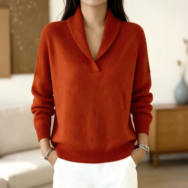 ☁️ Cozy Everyday Comfort | Women's Shawl-Collar Pullover Sweater